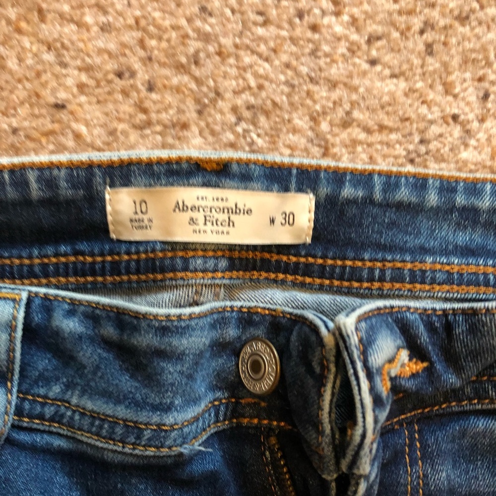 Abercrombie distressed jeans.  Never worn
